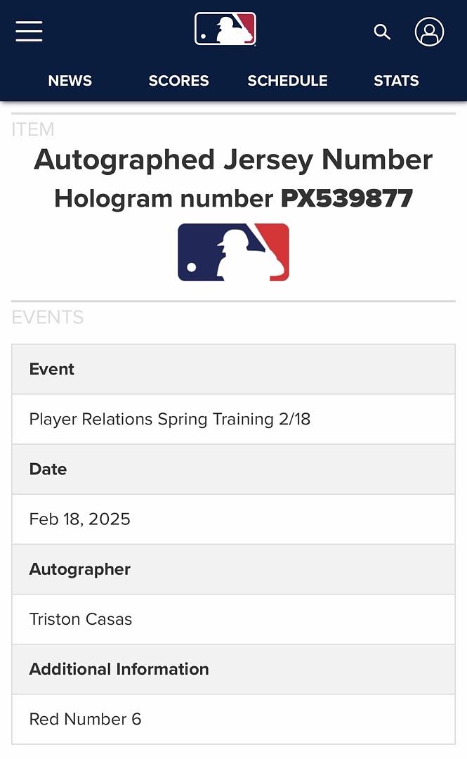 Triston Casas signed Red Sox Jersey - MLB COA