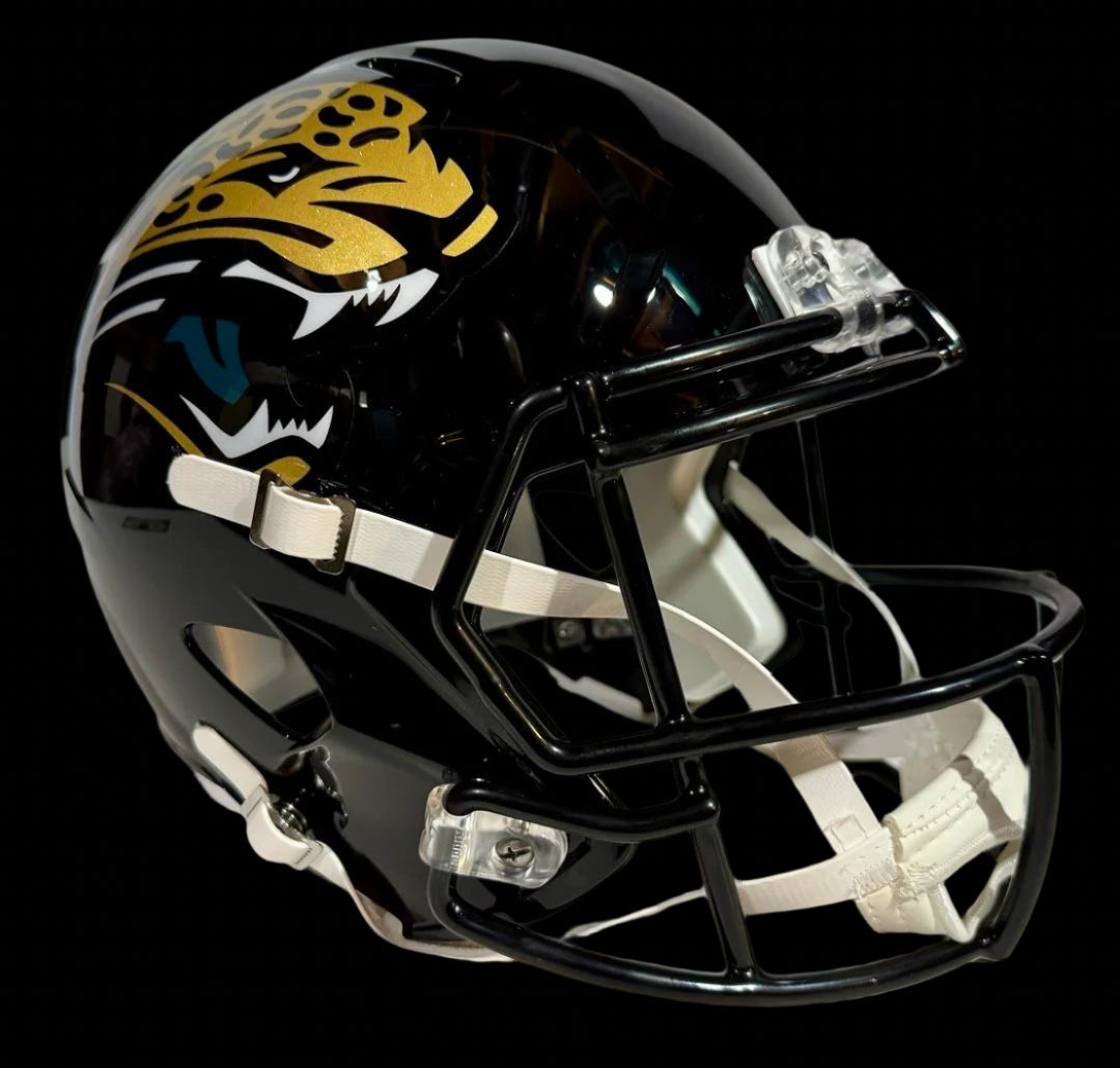 Tony Boselli (Jaguars) signed full size replica helmet w/HOF inscription - Schwartz COA