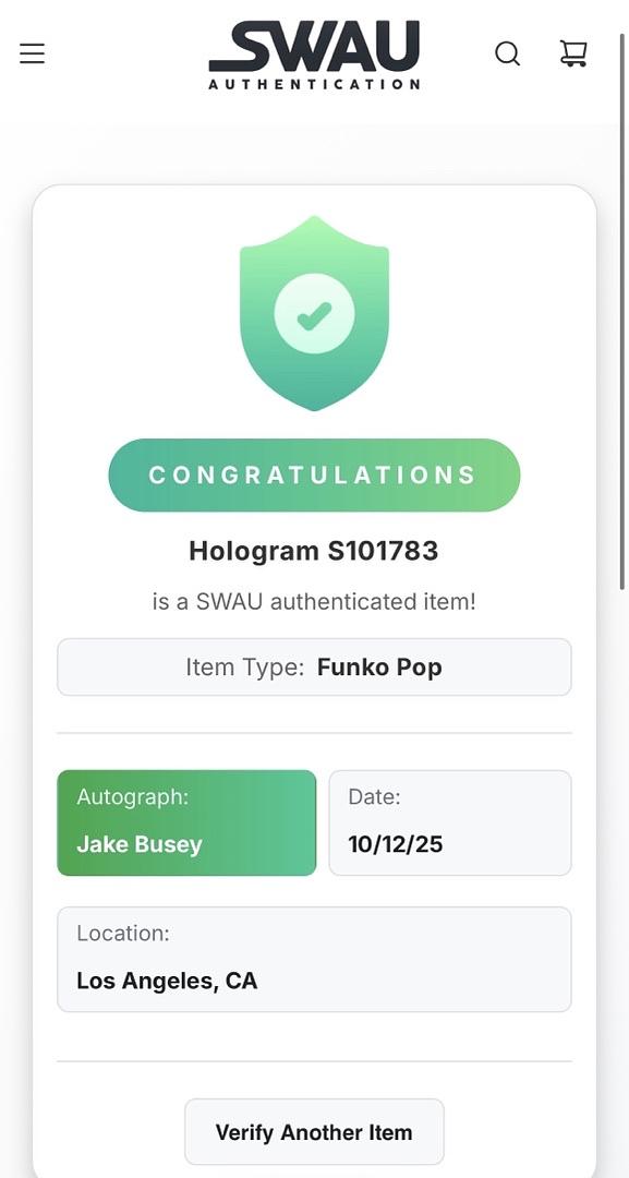 Jake Busey signed "Eleven" Funko #1457 (Stranger Things) - SWAU COA