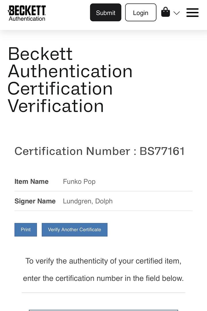 Dolph Lundgren Signed Funko Pop #1715 Ivan Drago (Rocky) - JSA COA