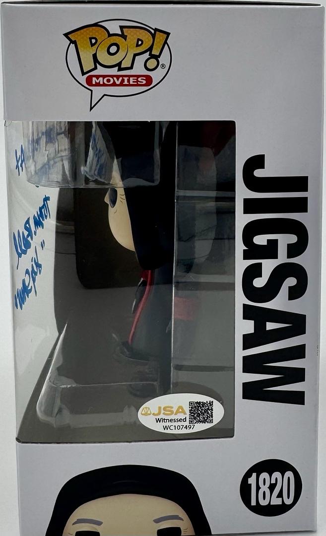 Tobin Bell "Jigsaw" signed Funko Pop #1820 (Saw) w/quote and character name - JSA COA