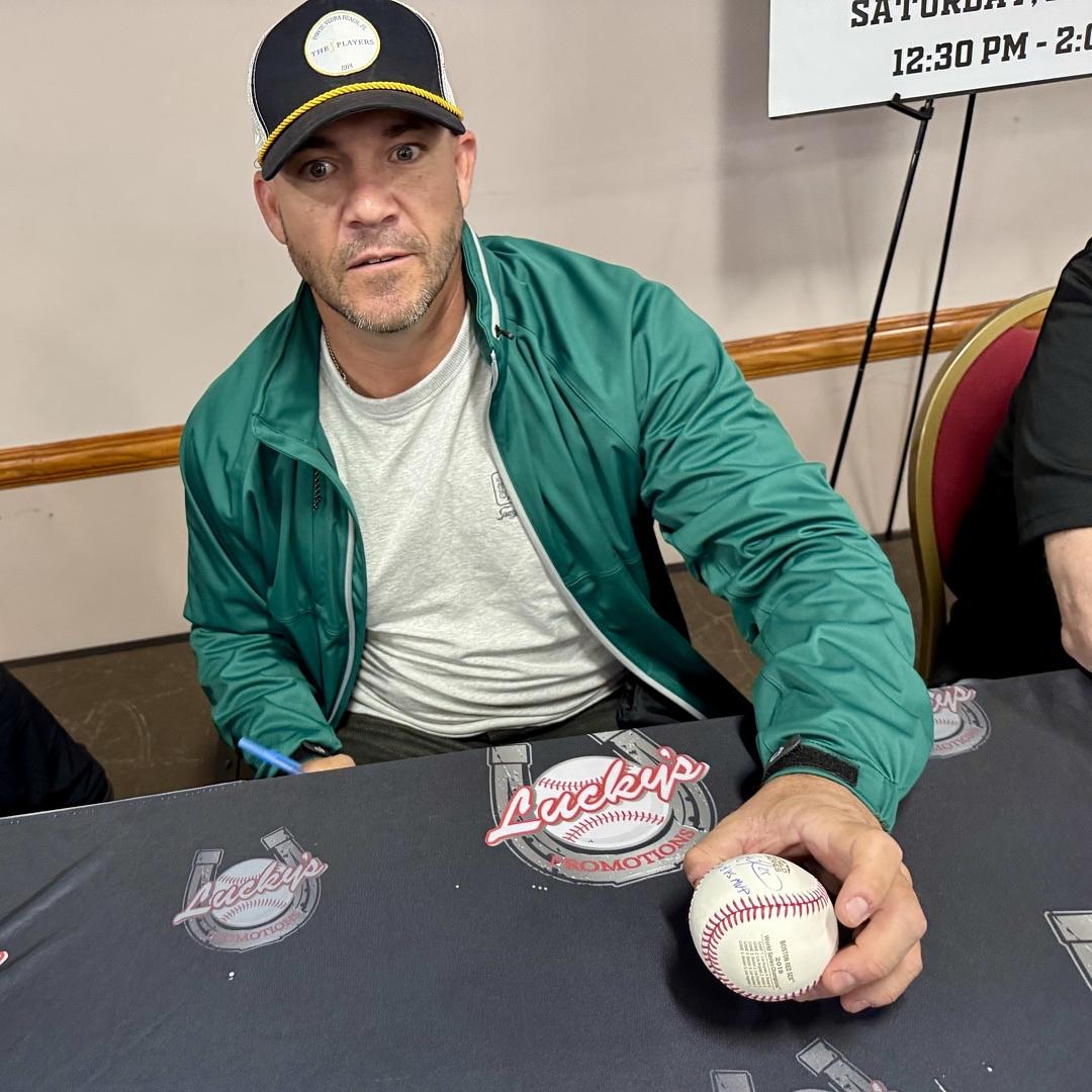 Steve Pearce signed 2018 World Series baseball w/MVP inscription - Beckett COA