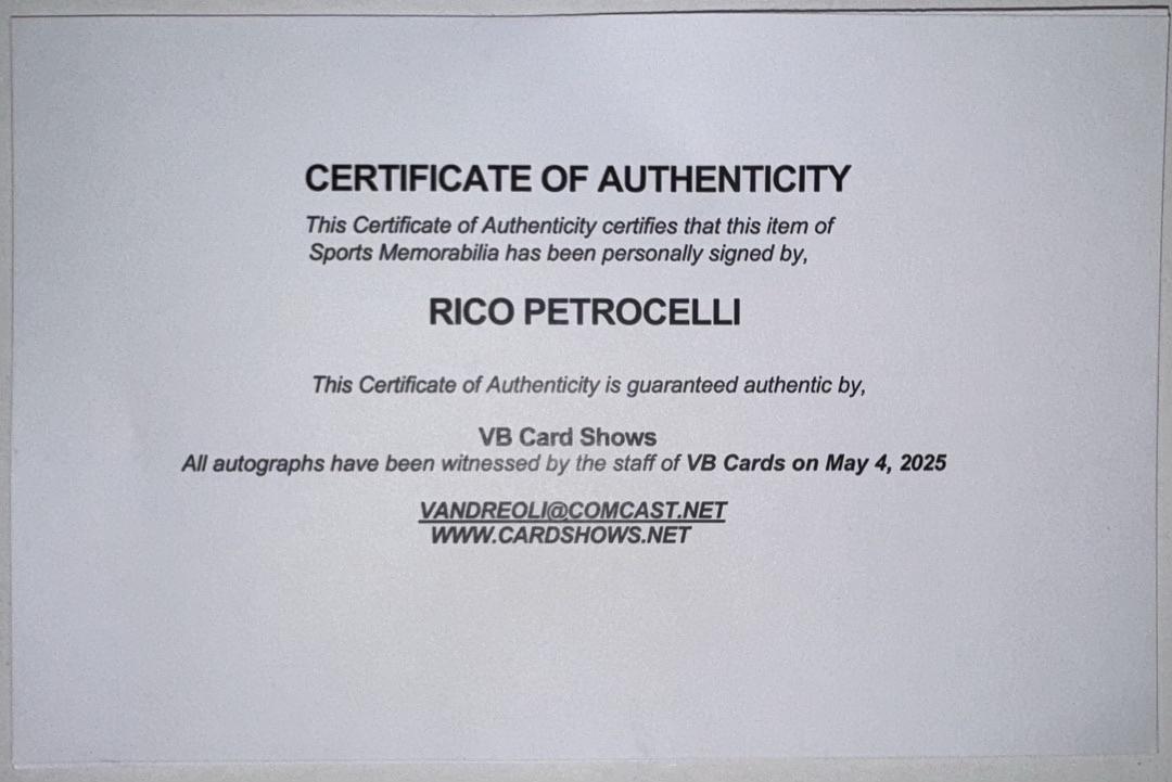 Rico Petrocelli signed baseball with Red Sox HOF inscription - Beckett COA