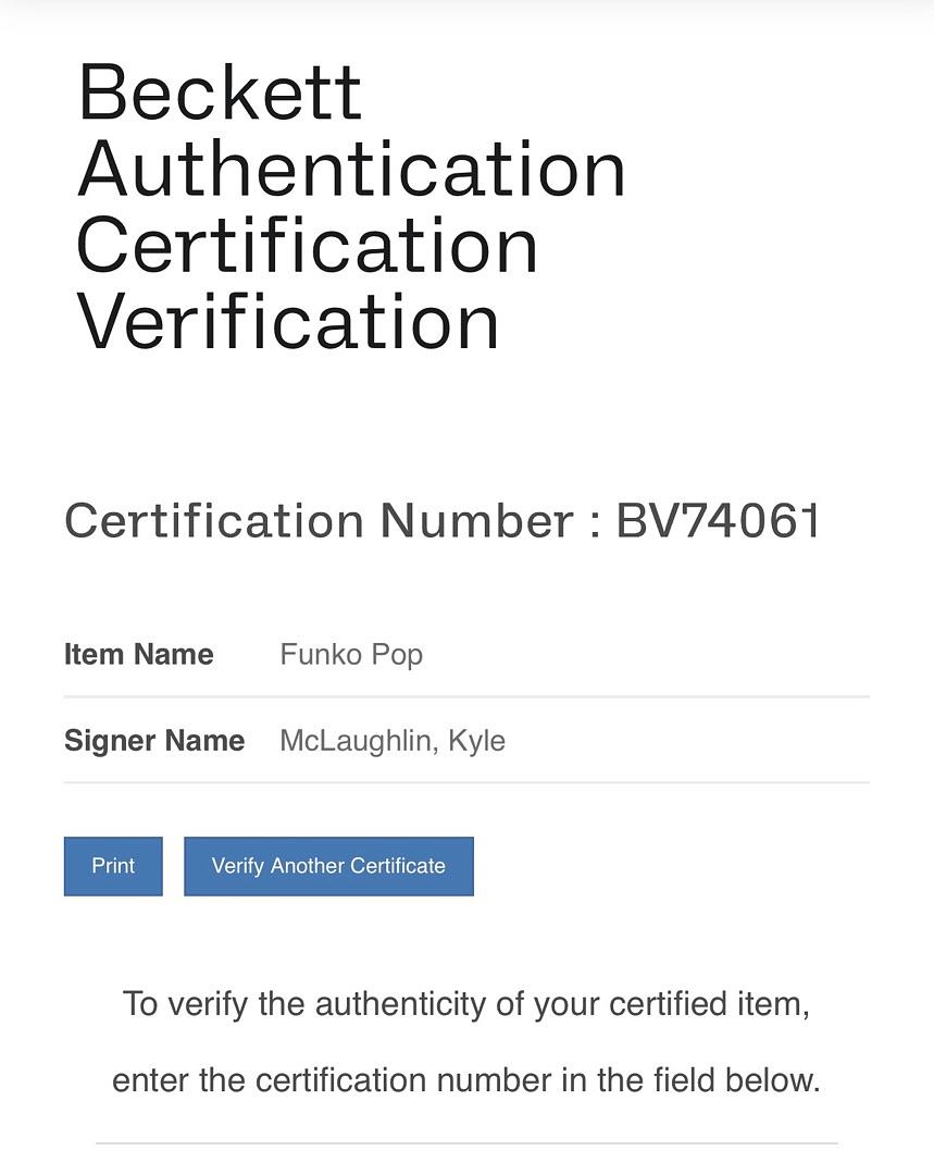 Kyle MacLachlan Signed Funko Pop #1914 "Hank Maclean" (Fallout) - Beckett COA