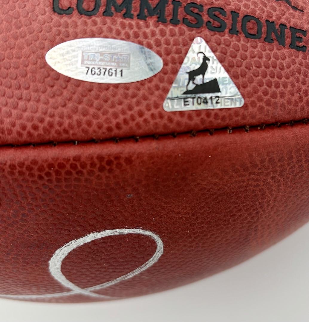 Tom Brady Autographed NFL Duke Official Football TriStar & GOAT COA