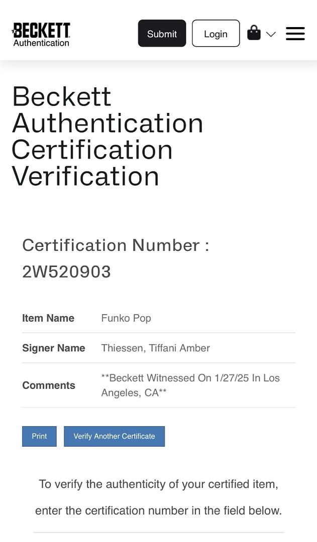 Tiffani Amber Thiessen Signed Funko Pop #1576 "Kelly Kapowski" (Saved By The Bell) - Beckett COA