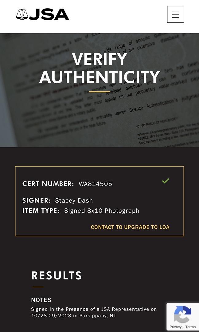 Stacy Dash sexy signed 8x10 JSA COA