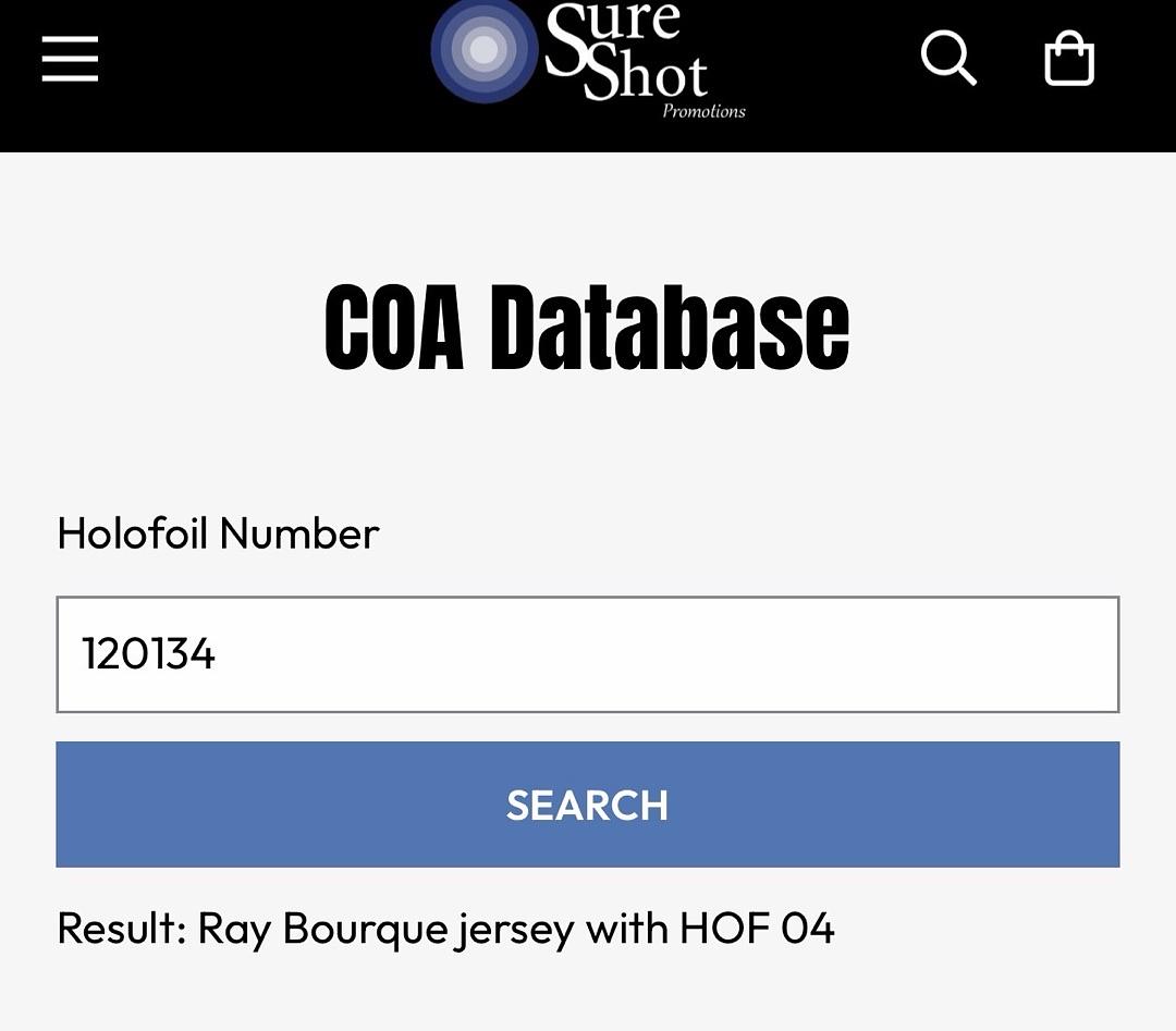 Ray Bourque Signed Custom Bruins Jersey w/ HOF Inscription - Sure Shot COA