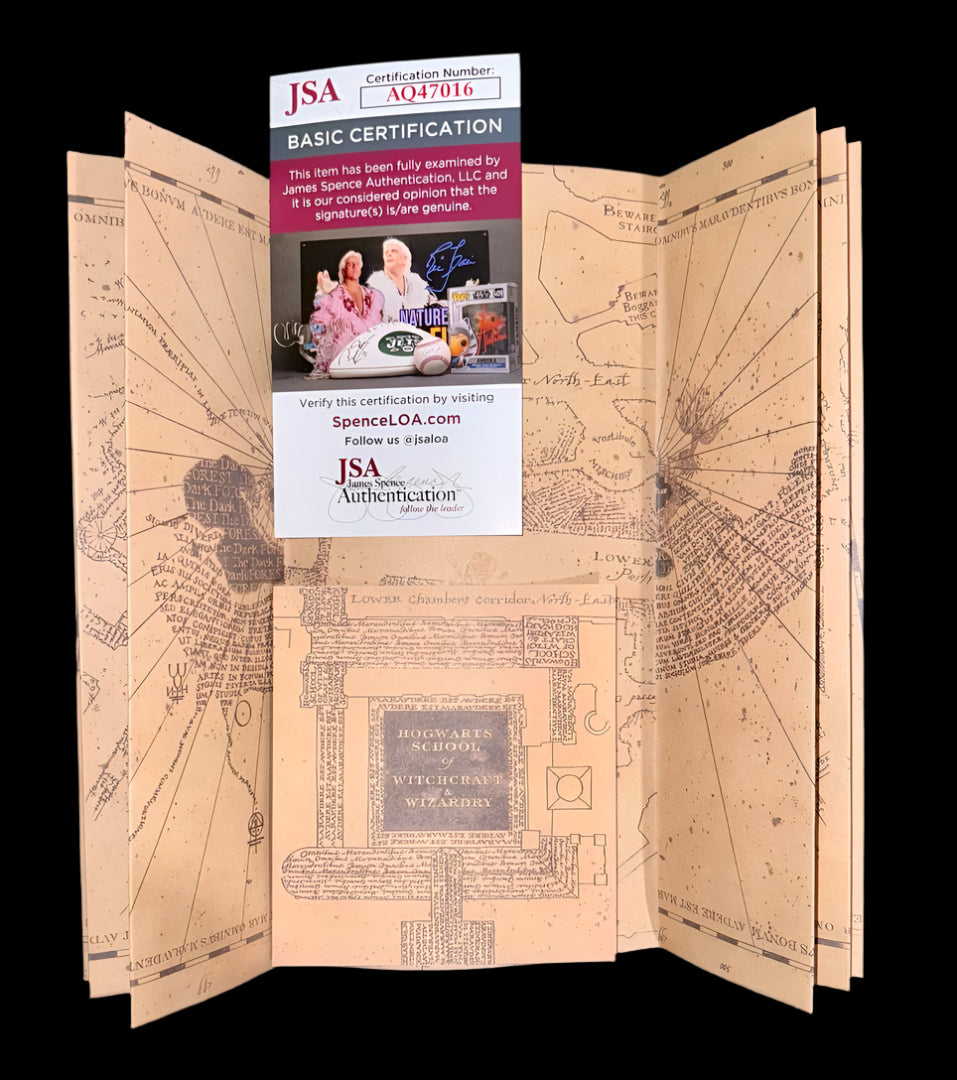Daniel Radcliffe Signed Marauders Map (Harry Potter) - JSA COA