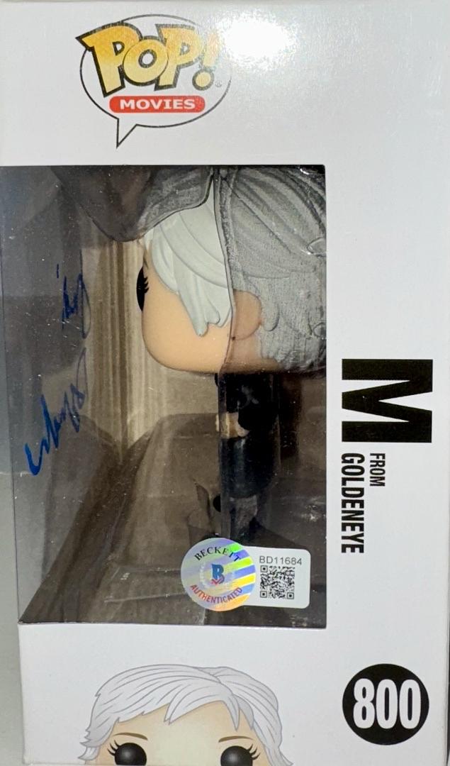 Judi Dench Signed Funko Pop #800 "M" (James Bond 007 Goldeneye) - Beckett COA #01