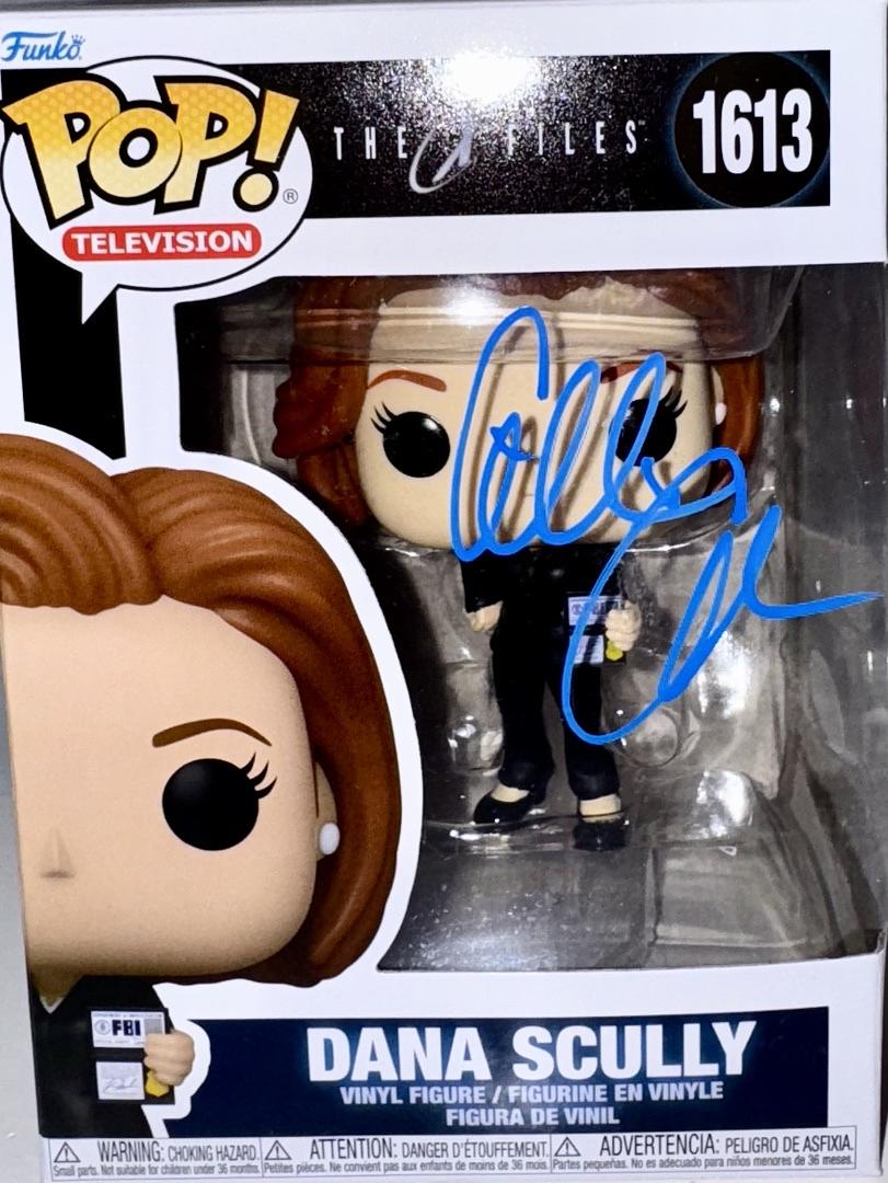 Gillian Anderson Signed Funko Pop #1613 "Dana Scully" (Blue Ink) - JSA COA #3