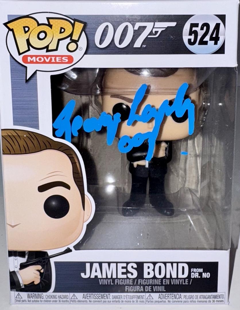George Lazenby Signed Funko Pop #524 "James Bond" w/ 007 Inscription - Beckett COA #01