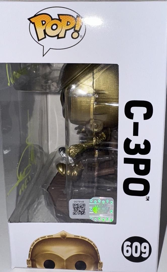 Chris Bartlett Signed Funko Pop #609 "C-3PO" w/Inscription - OC Celebrity Marketing