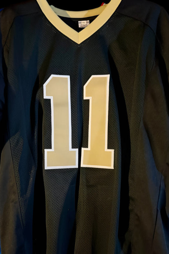 Deonte Harris Signed Custom Saints Black Jersey - JSA COA