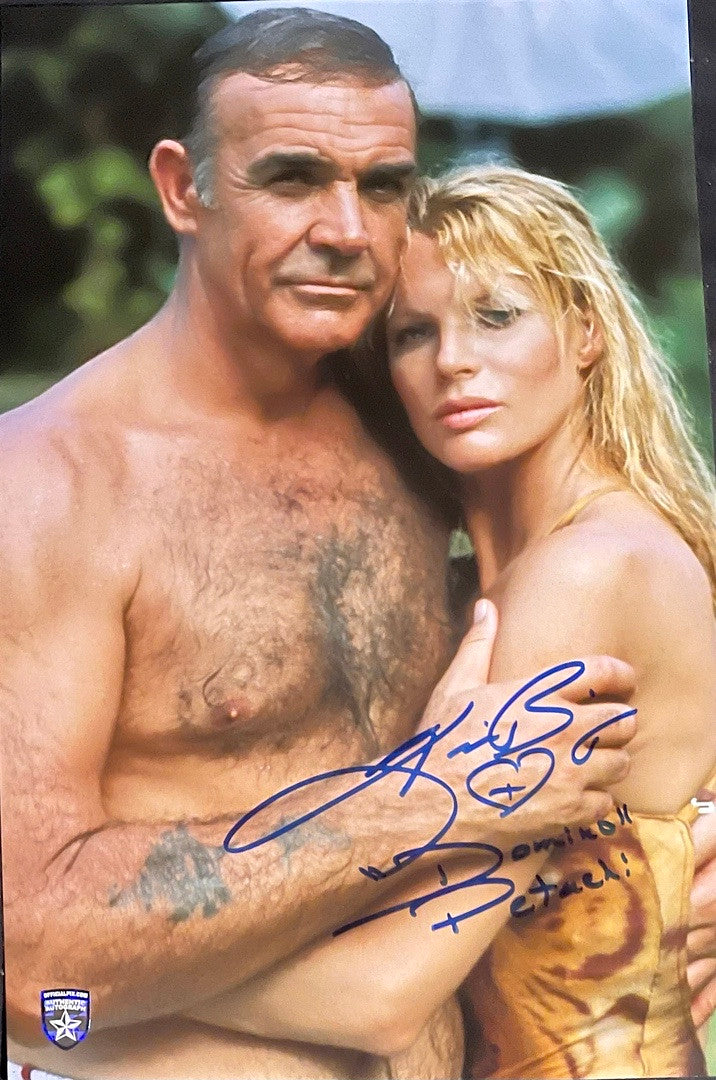 Kim Basinger Signed 11x17 Photo (James Bond) w/Character Inscription - Official Pix