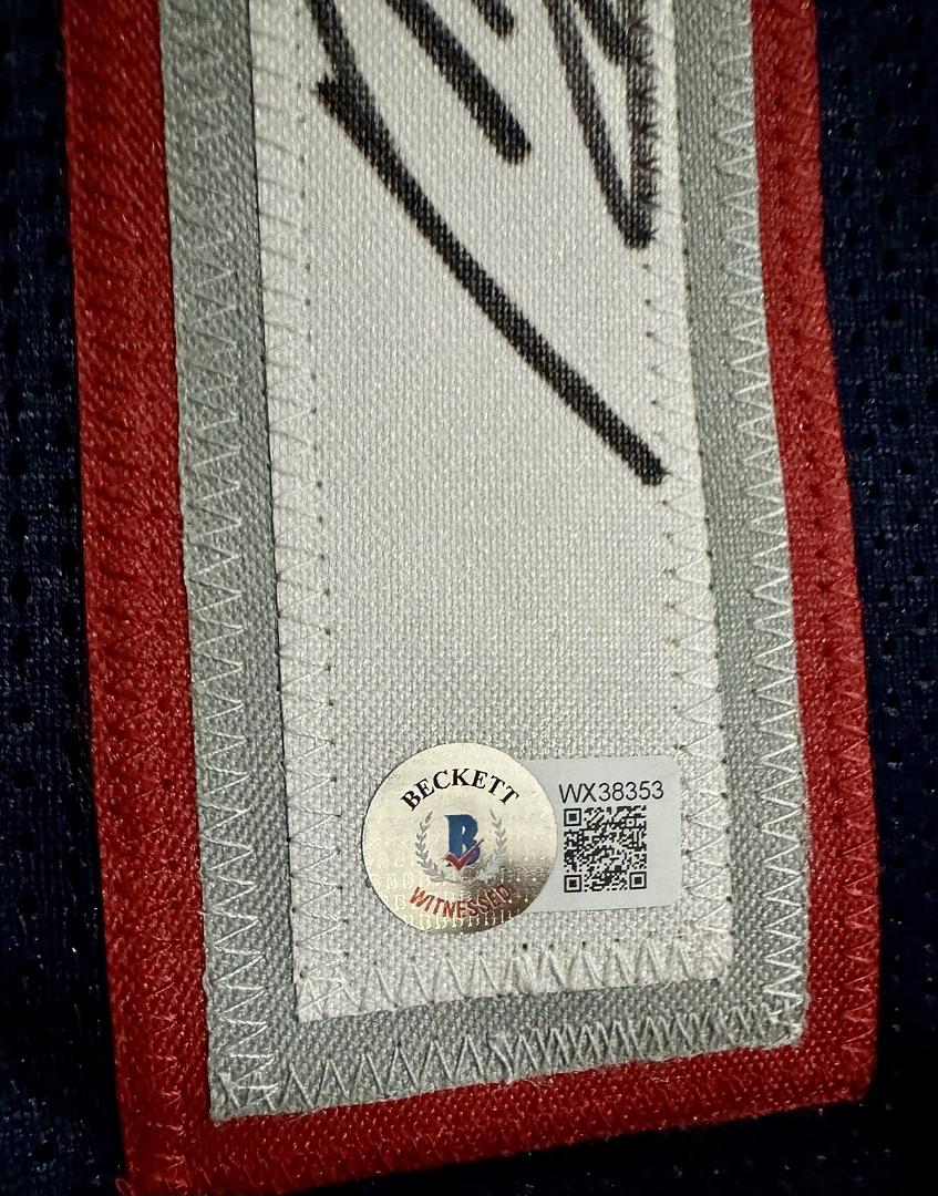 Mac Jones Signed Authentic Custom Patriots Blue Jersey - Beckett COA