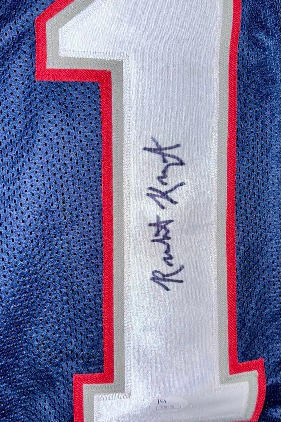 Robert Kraft Signed Custom Patriots Blue Jersey *VERY RARE* - JSA COA