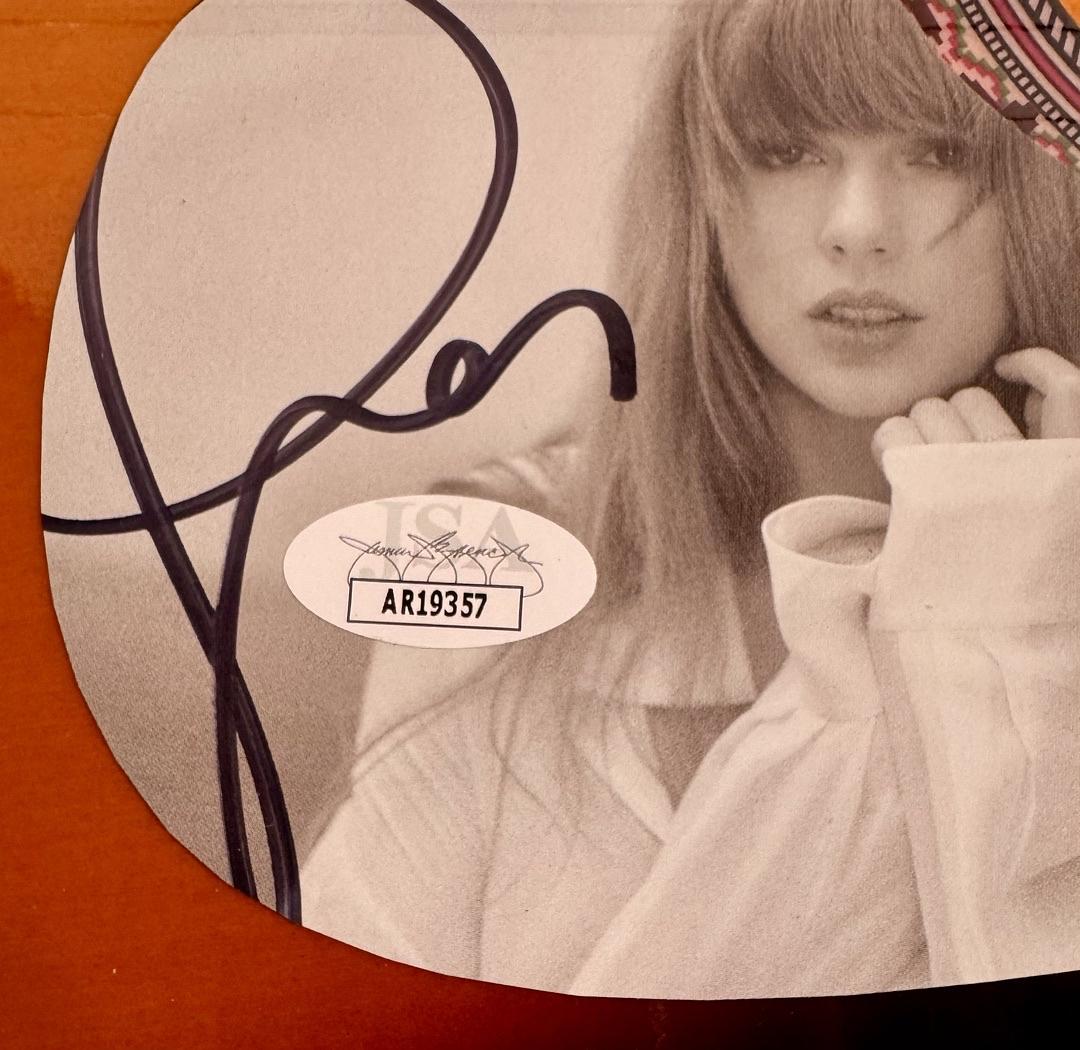 Taylor Swift Signed Black/Blonde Guitar - JSA COA #03