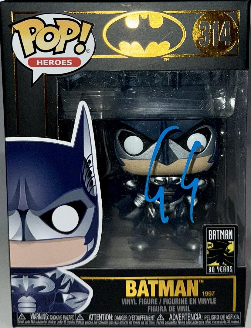 George Clooney Signed Funko Pop #314 Batman (Blue Ink) - Fanatics Beckett COA #4