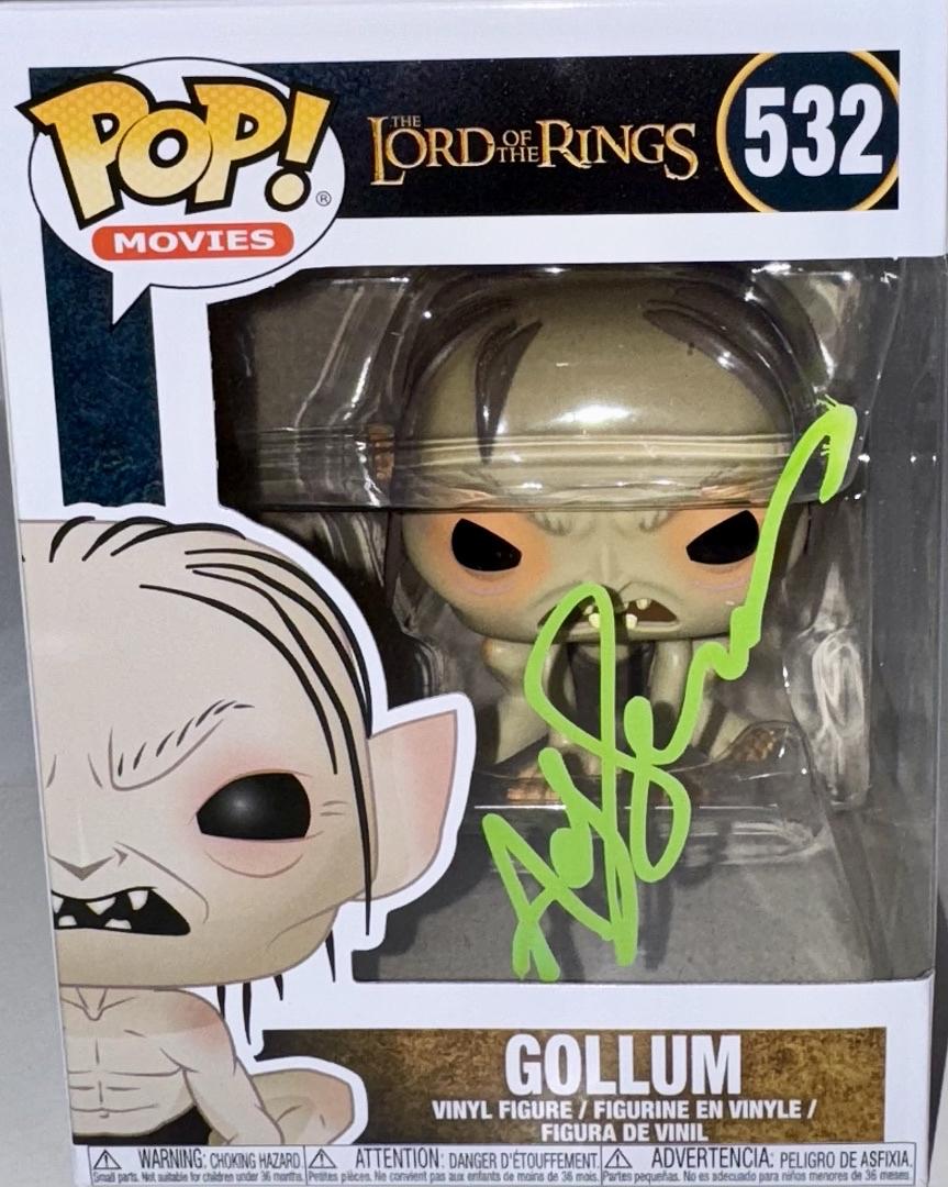 Andy Serkis Signed Funko Pop #532 "Gollum" (LOTR) - OC Celebrity Marketing