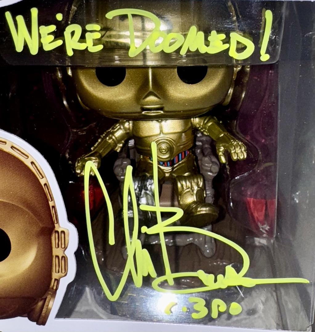 Chris Bartlett Signed Funko Pop #609 "C-3PO" w/Inscription - OC Celebrity Marketing