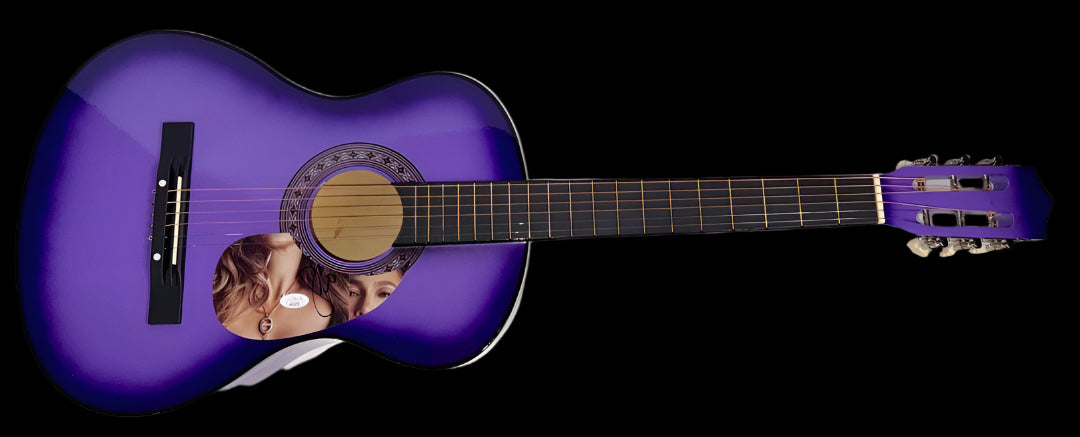 Jennifer Lopez Signed Purple Guitar - JSA COA #03