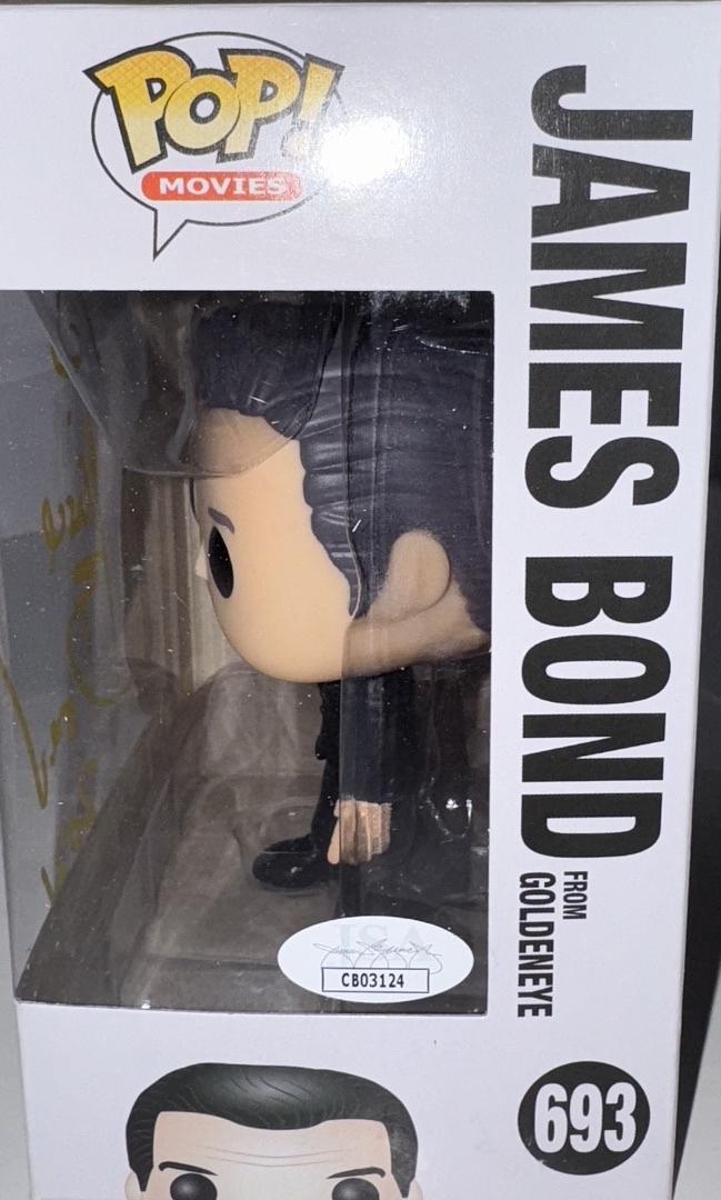 Pierce Brosnan Signed Funko Pop #693 "James Bond" (007) - JSA COA #02