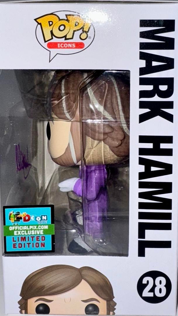 Mark Hamill Signed Encapsulated and Graded Funko Pop #28 Joker / Mark Hamill Exclusive - Official Pix COA PSA Graded