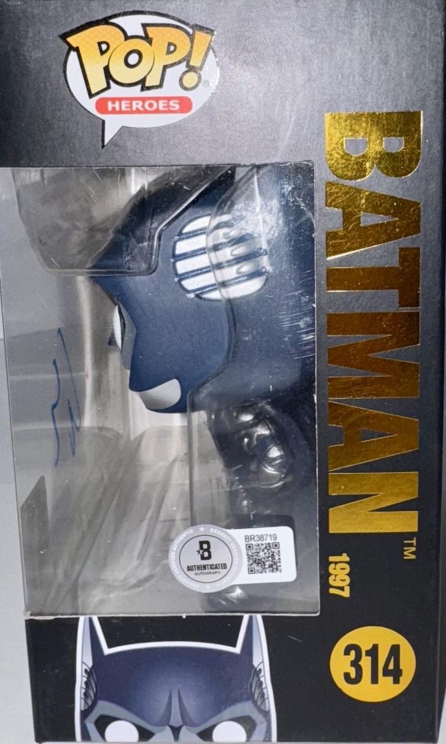 George Clooney Signed Funko Pop #314 Batman (Blue Ink) - Beckett COA #5