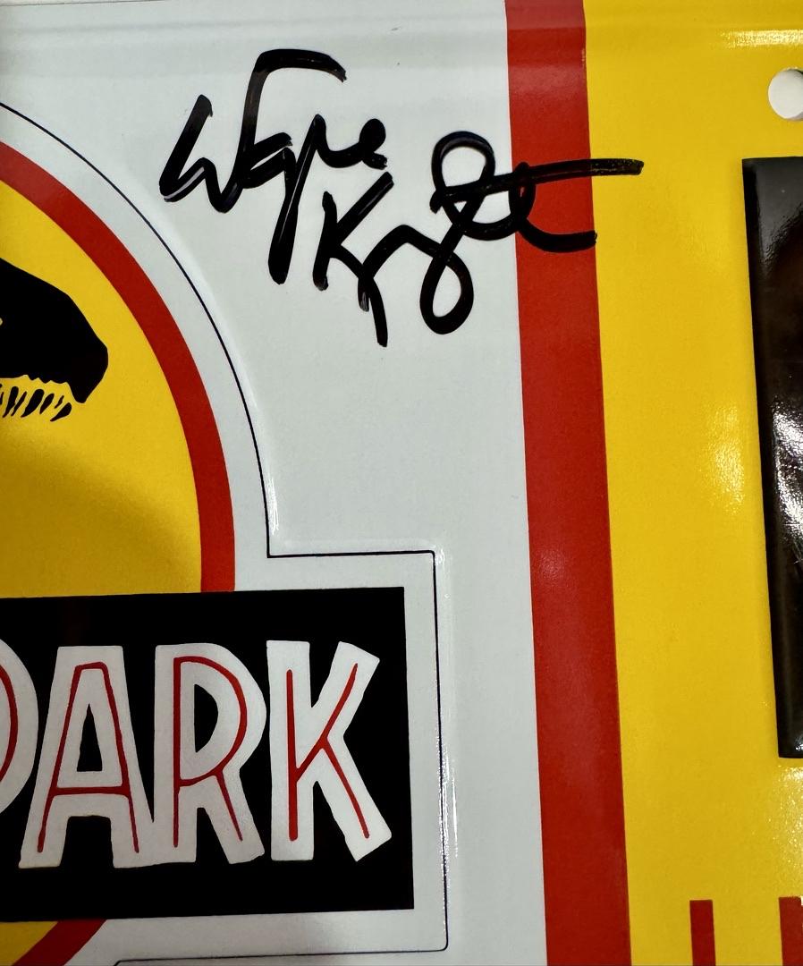 Wayne Knight Signed License Plate (Jurassic Park) - Beckett COA
