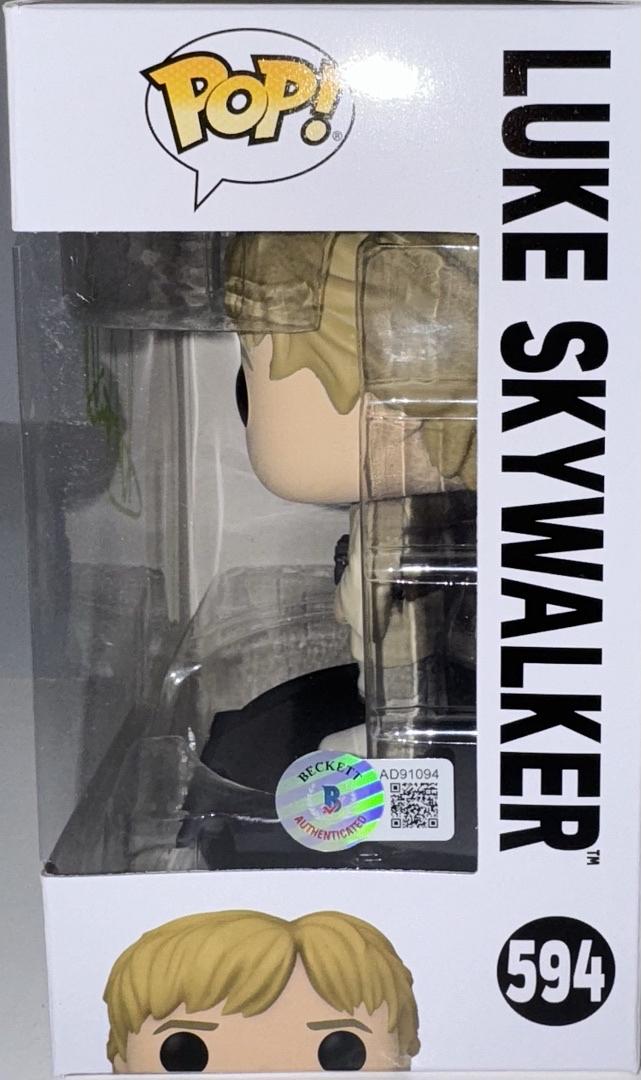 Mark Hamill Signed Funko Pop #594 Luke Skywalker / Star Wars - PSA Graded & Beckett COA