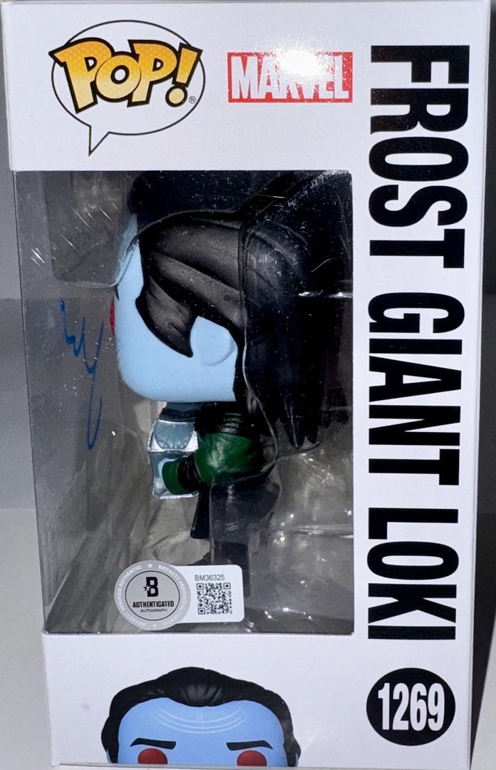 Matt Damon Signed Funko Pop #1269 "Frost Giant Loki" (Infinity Saga) Glow In The Dark - Beckett COA