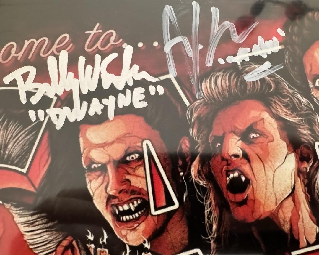 The Lost Boys Cast Signed 11x17 w/Kiefer Sutherland signed by 8 all with character name - Beckett COA