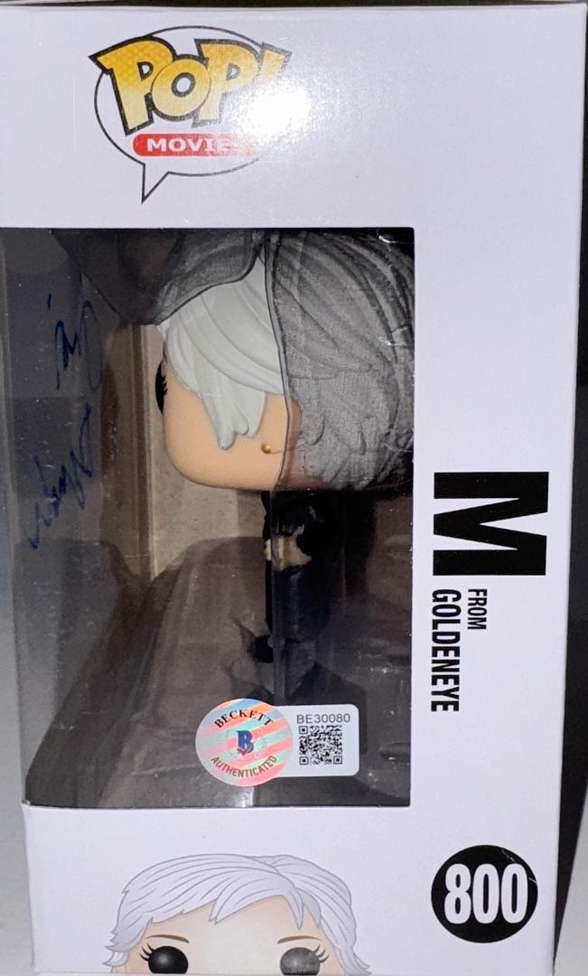 Judi Dench Signed Funko Pop #800 "M" (James Bond 007 Goldeneye) - Beckett COA #02