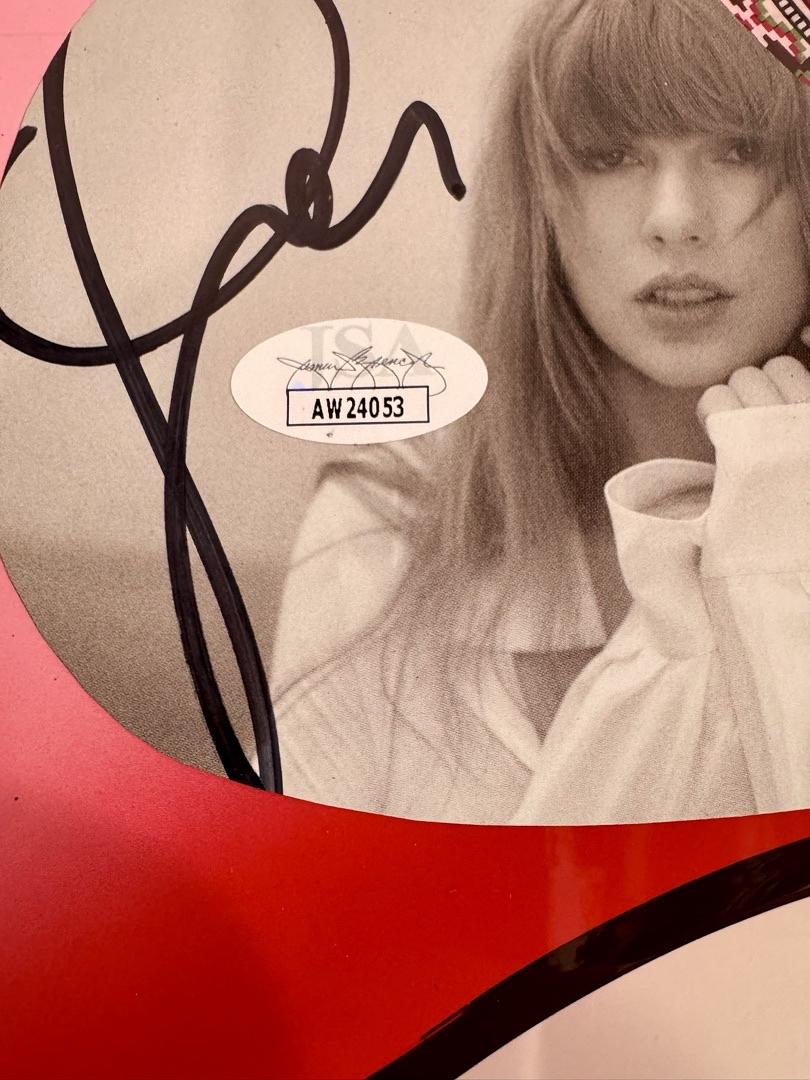 Taylor Swift Signed Pink Guitar - JSA COA #05