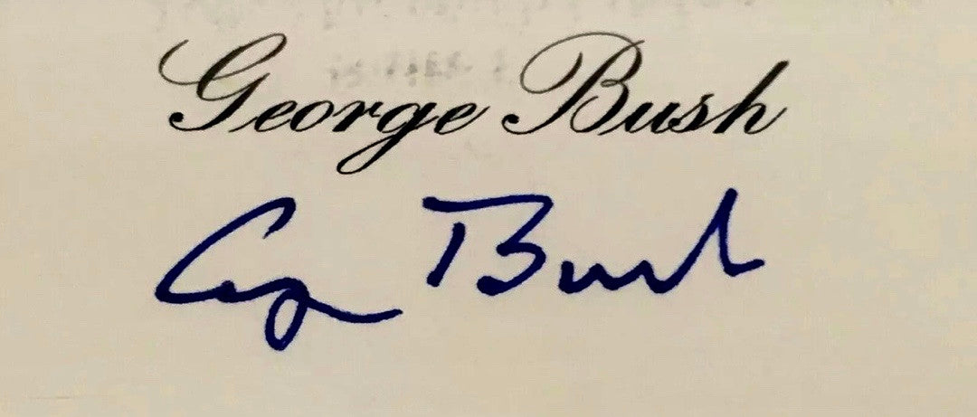 President George Bush Cut Signature Card Slabbed - PSA/DNA