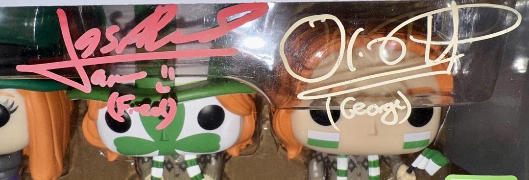 Bonnie Wright James Phelps Oliver Phelps RARE Signed Funko Pop Harry Potter Weasley Family - Official Pix COA