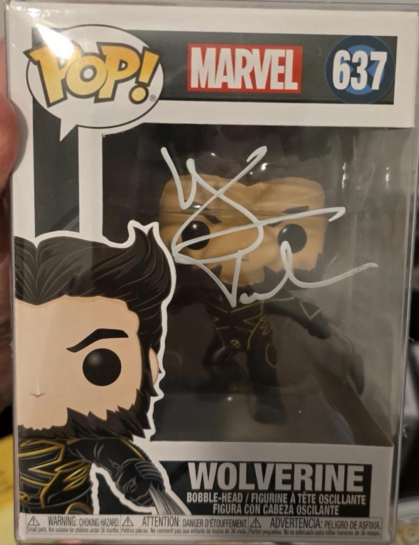 Hugh Jackman Signed Funko Pop #637 Wolverine (X-Men) - Beckett COA #01