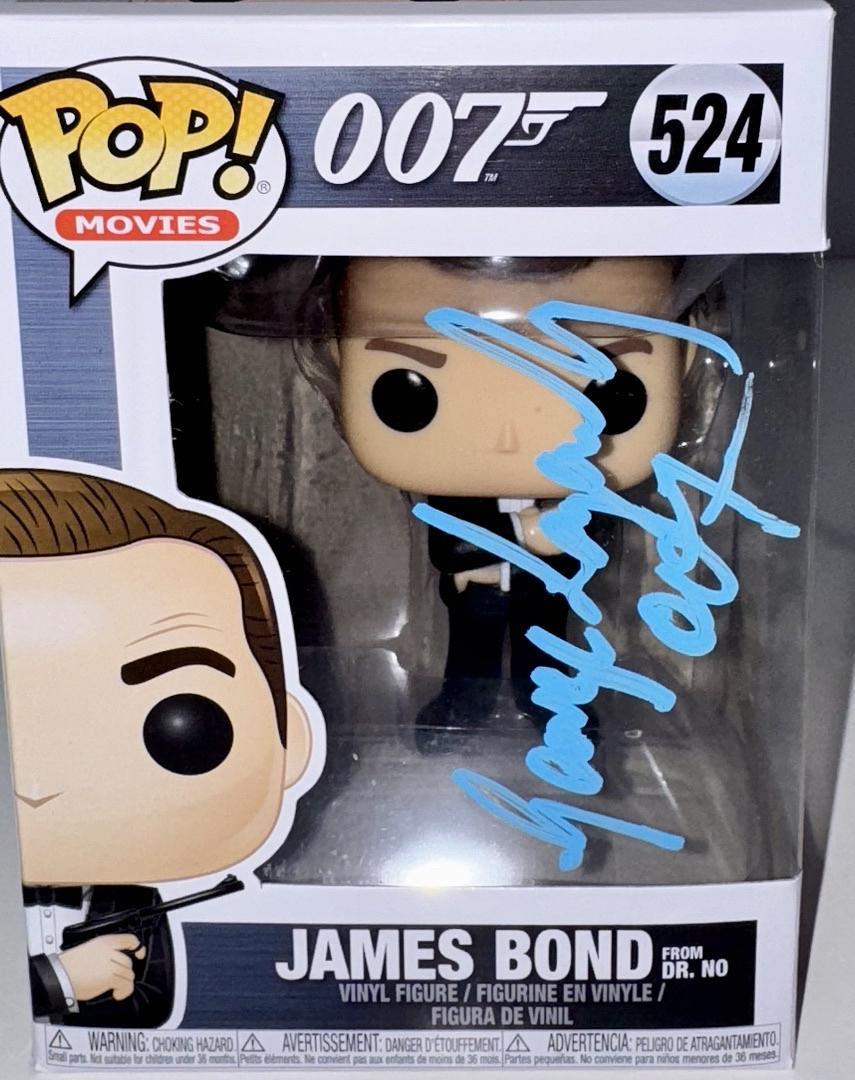 George Lazenby Signed Funko Pop #524 "James Bond" w/ 007 Inscription - Beckett COA #02