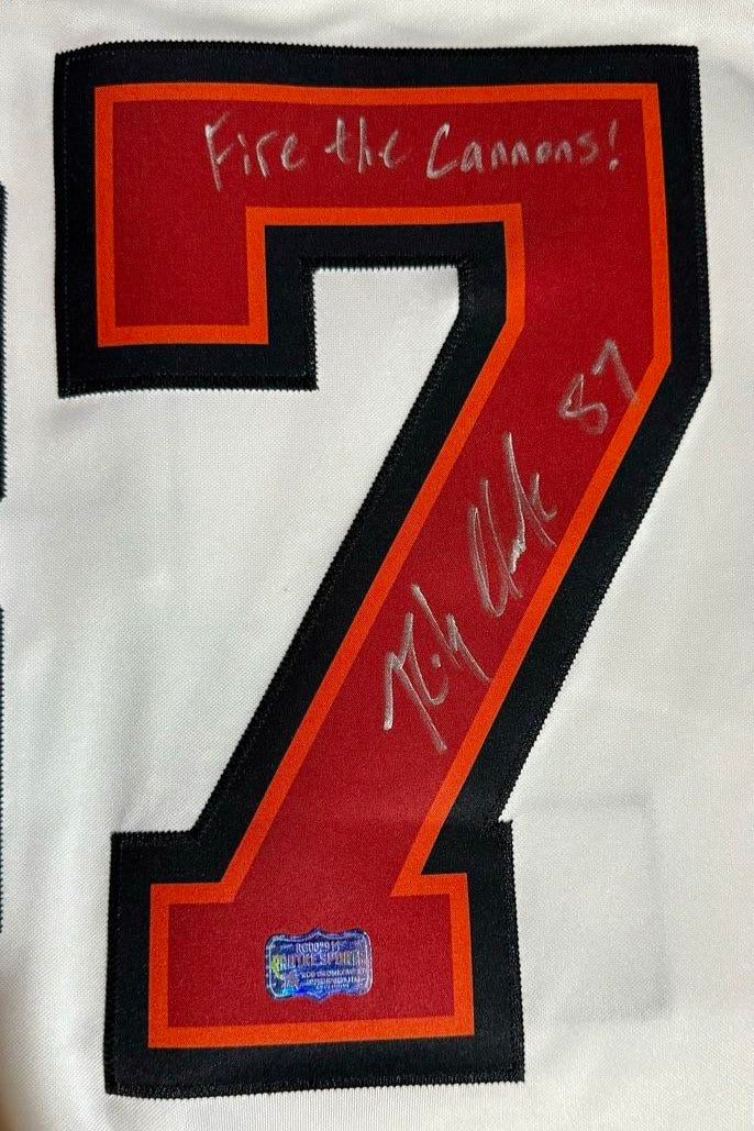 Rob Gronkowski Signed Tampa Bay Super Bowl Jersey w/ "Fire the Cannons" Inscription *VERY RARE* - Radtke Sports COA