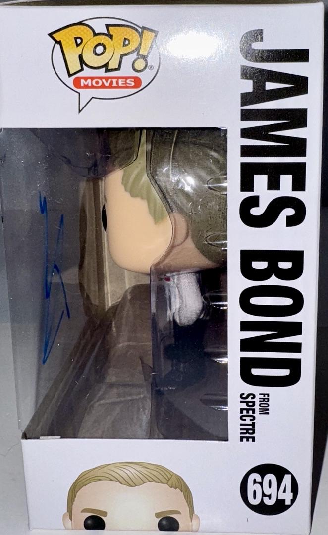 Daniel Craig Signed Funko Pop #694 James Bond (Blue Ink) - JSA COA #1