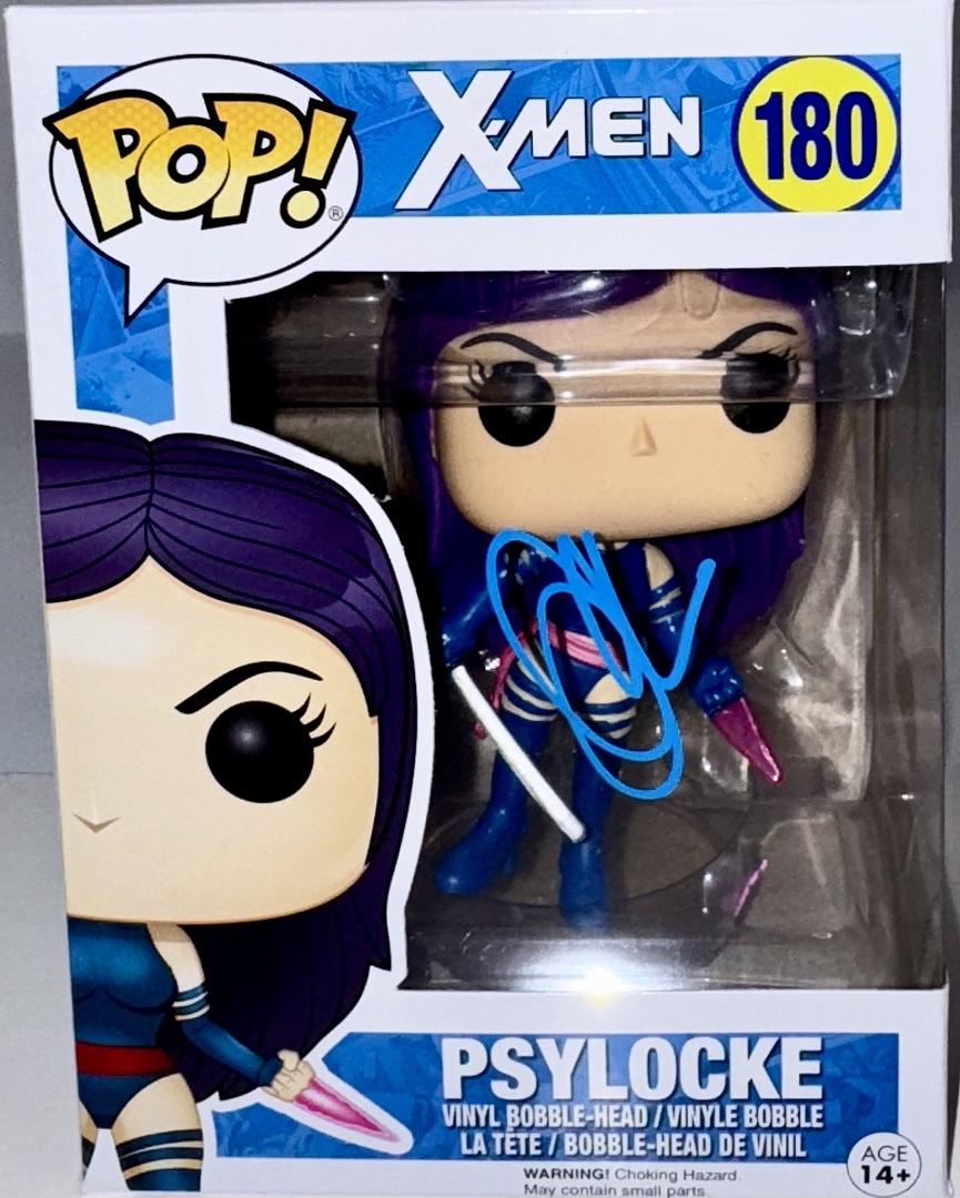 Olivia Munn Signed Funko Pop #180 Psylocke X-Men - Beckett COA #02