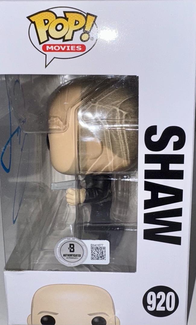 Jason Statham Signed Funko Pop #920 Hobbs & Shaw *RARE* - Beckett COA #1