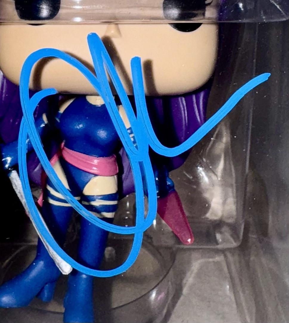 Olivia Munn Signed Funko Pop #180 Psylocke X-Men - Beckett COA #03