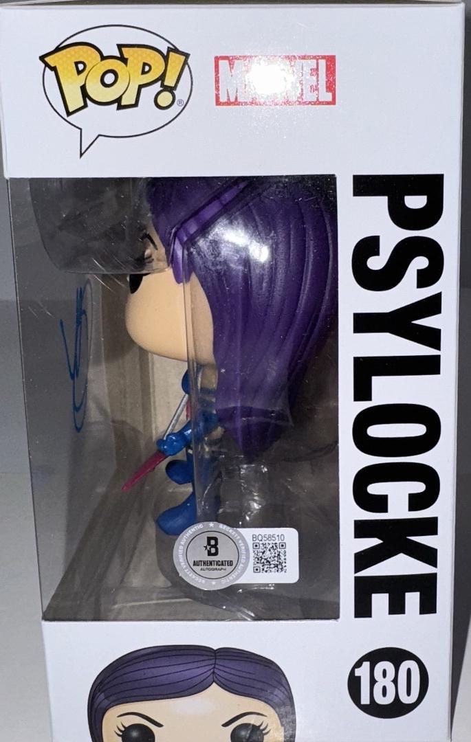 Olivia Munn Signed Funko Pop #180 Psylocke X-Men - Beckett COA #02