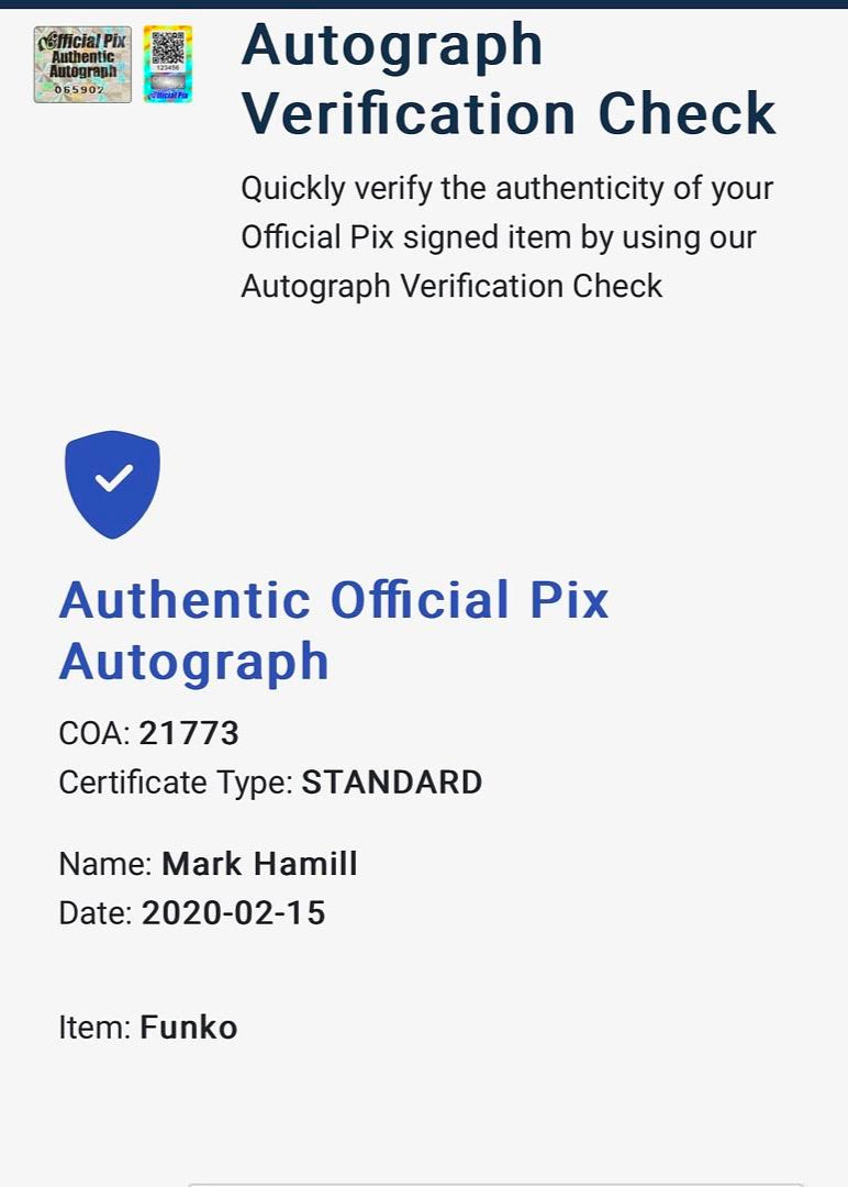 Mark Hamill Signed Encapsulated and Graded Funko Pop #28 Joker / Mark Hamill Exclusive - Official Pix COA PSA Graded