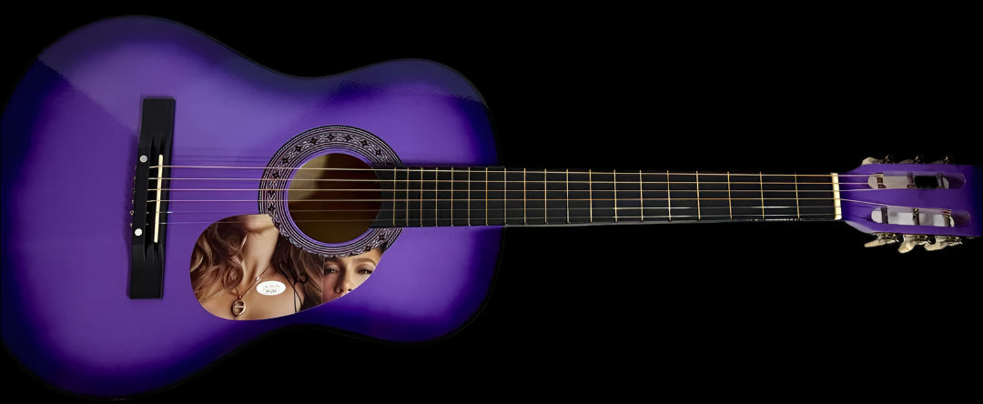 Jennifer Lopez Signed Purple Guitar - JSA COA #02