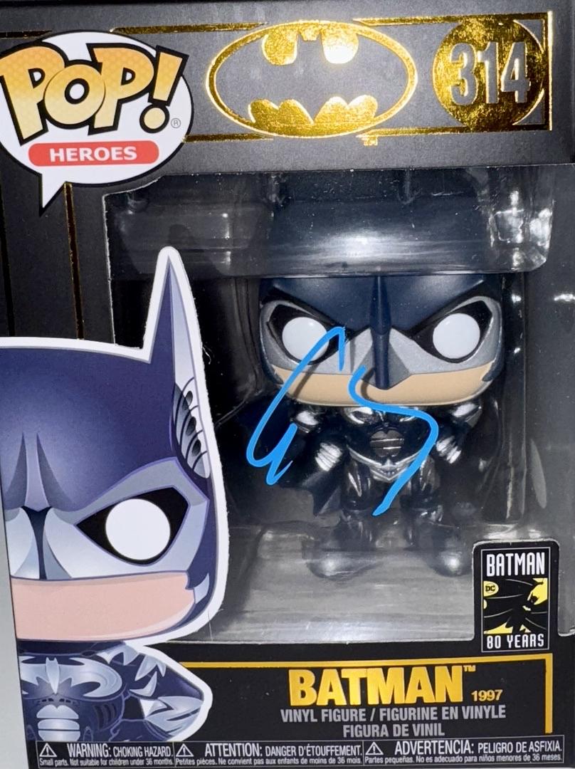 George Clooney Signed Funko Pop #314 Batman (Blue Ink) - ACOA #6