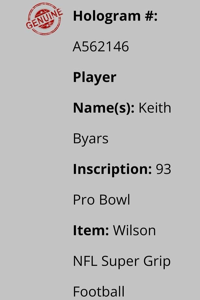 Keith Byars Signed Replica Football w/ "93 Pro Bowl" Inscription - Schwartz COA