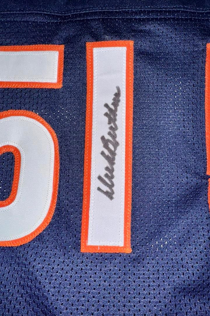 Chicago Bears "Monsters of the Midway" Autographed Butkus / Singletary / Urlacher Signed Custom Jersey - Beckett COA #02